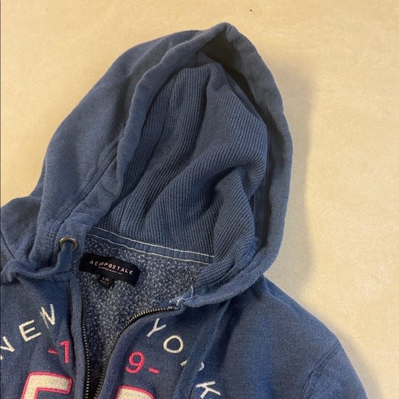 Aeropostale Heathered Blue Knit Sweater 🐯 - Picture 5 of 12